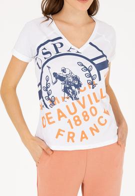 Kadın Beyaz V Yaka Tişört - 50262952001