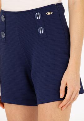 Kadın Lacivert Örme Şort - 50263791030