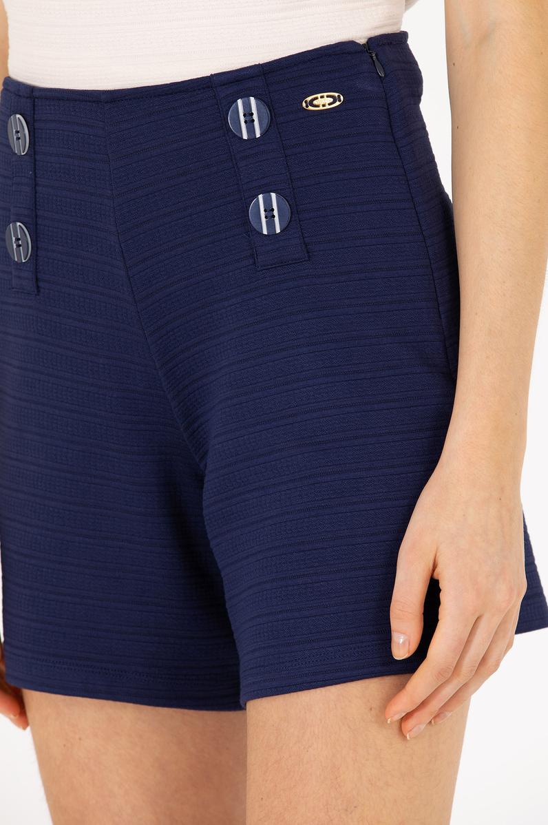 Kadın Lacivert Örme Şort