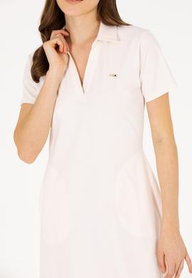 Kadın Krem Polo Yaka Örme Elbise - 50266322004