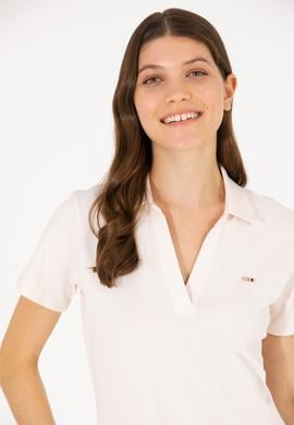 Kadın Krem Polo Yaka Örme Elbise - 50266322004