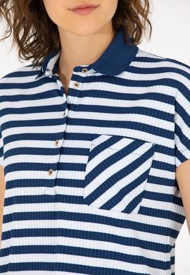 Kadın Lacivert Polo Yaka Tişört - 50263949005