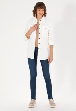 Kadın Ekru Örme Gömlek - 50264156005