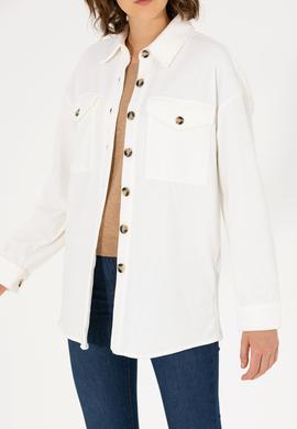 Kadın Ekru Örme Gömlek - 50264156005