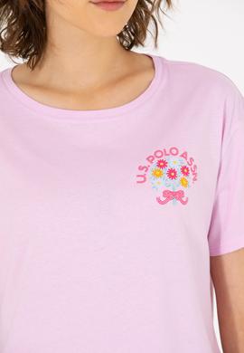 Kadın Manolya Bisiklet Yaka Tişört - 50266362021