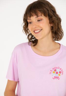 Kadın Manolya Bisiklet Yaka Tişört - 50266362021