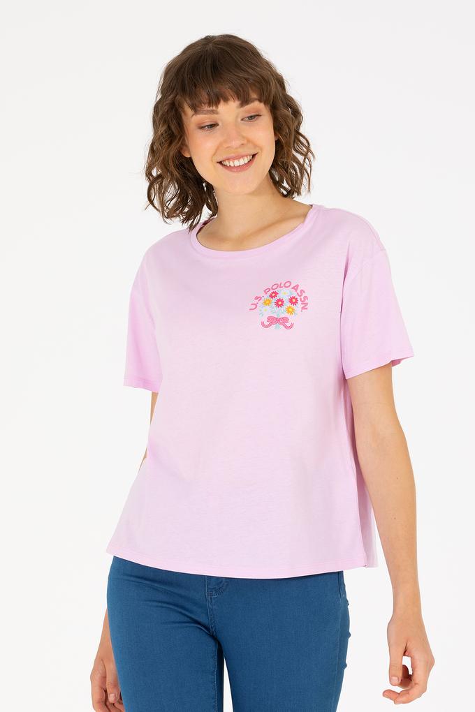 Kadın Manolya Bisiklet Yaka Tişört