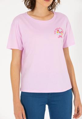 Kadın Manolya Bisiklet Yaka Tişört - 50266362021