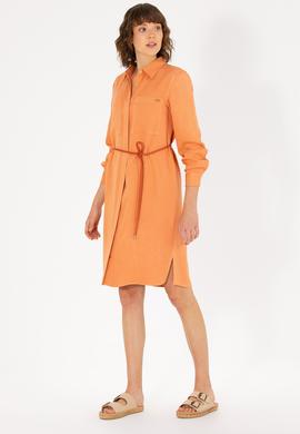 Kadın Kiremit Dokuma Elbise - 50269608022