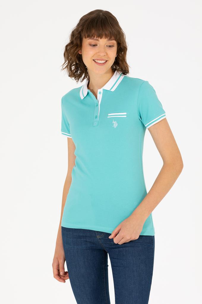 Kadın Mint Polo Yaka Tişört