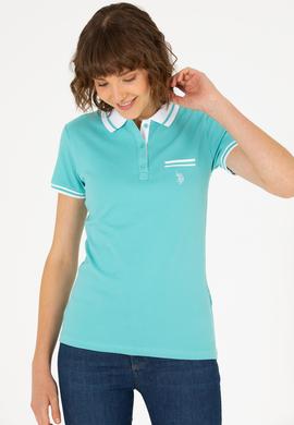 Kadın Mint Polo Yaka Tişört - 50271591022