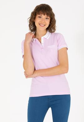 Kadın Manolya Polo Yaka Tişört - 50271591056