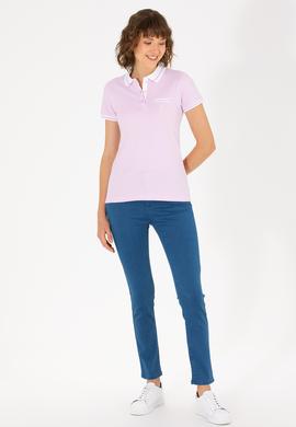 Kadın Manolya Polo Yaka Tişört - 50271591056