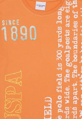 Çocuk Turuncu Bisiklet Yaka Tişört - 50265393002