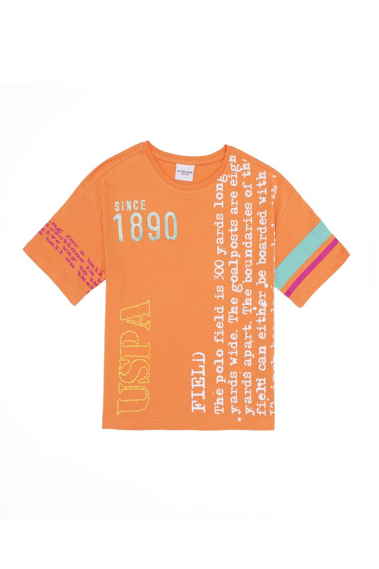 Çocuk Turuncu Bisiklet Yaka Tişört