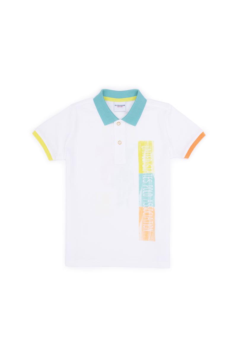 Erkek Çocuk Beyaz Polo Yaka Tişört