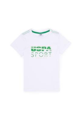 Çocuk Beyaz Bisiklet Yaka Tişört - 50263292007