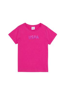 Çocuk Fuşya Bisiklet Yaka Tişört - 50265383004