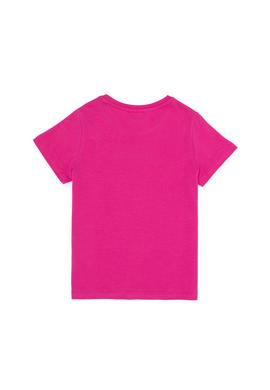 Çocuk Fuşya Bisiklet Yaka Tişört - 50265383004