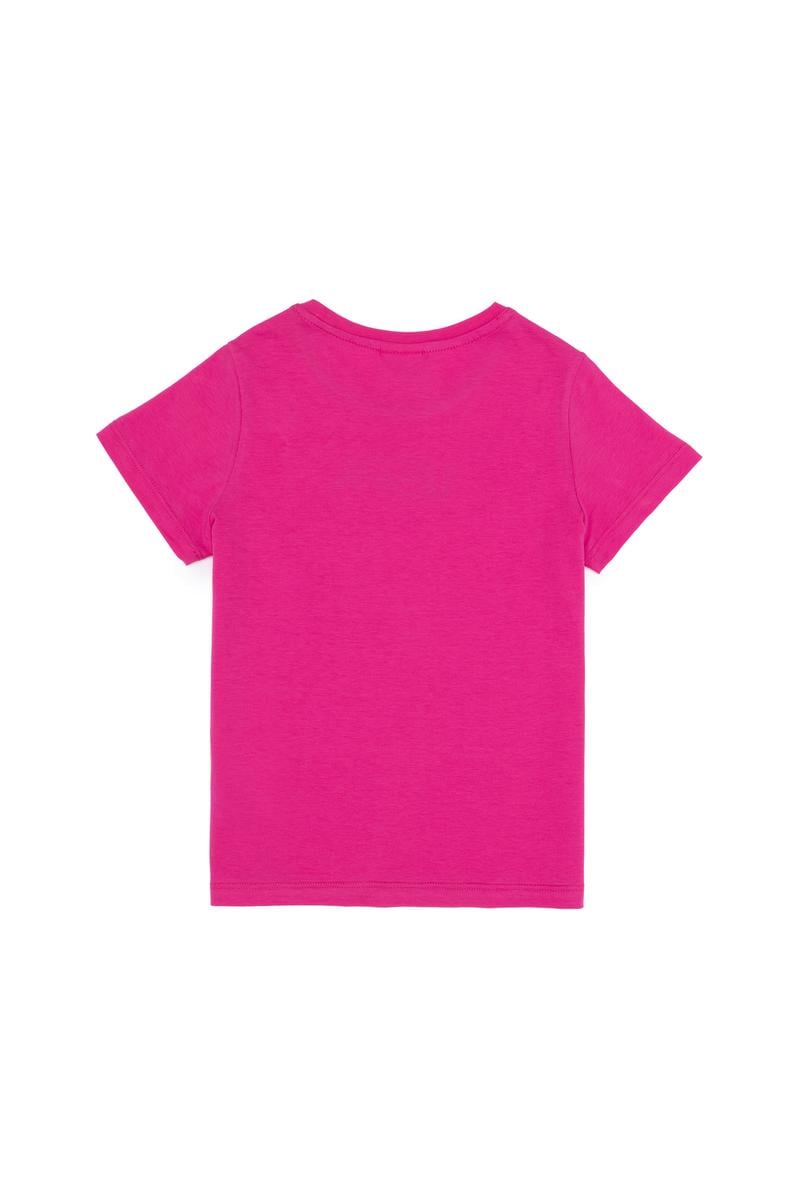 Çocuk Fuşya Bisiklet Yaka Tişört