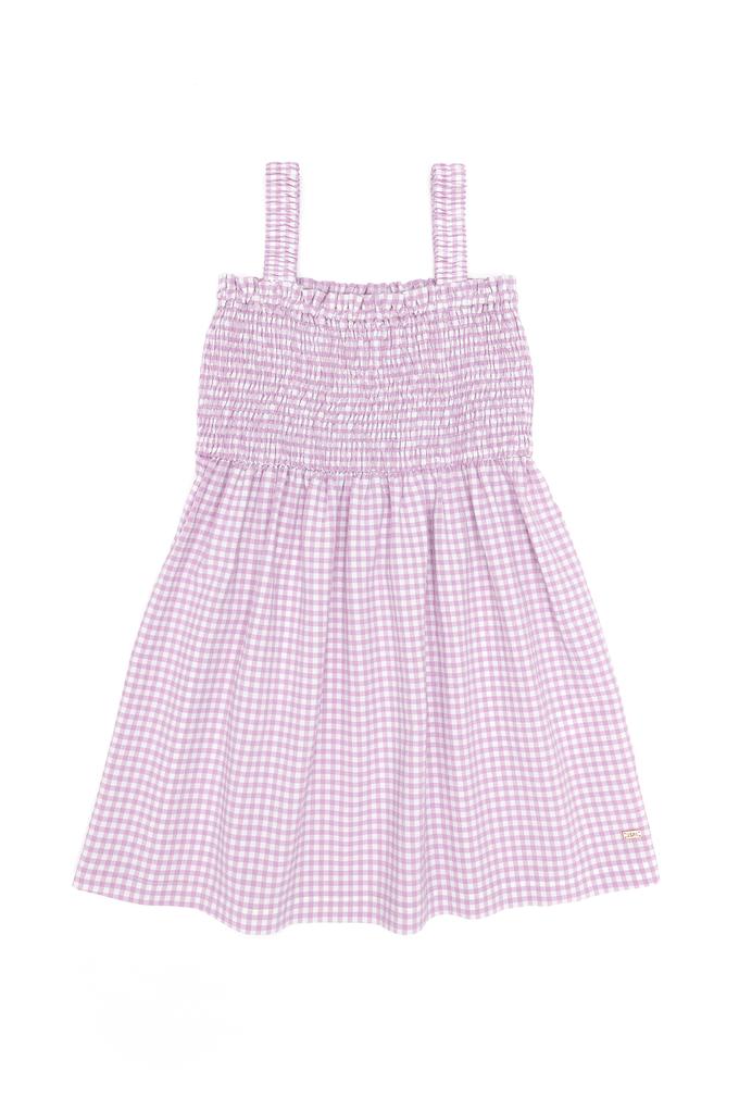 Kız Çocuk Manolya Askılı Dokuma Elbise