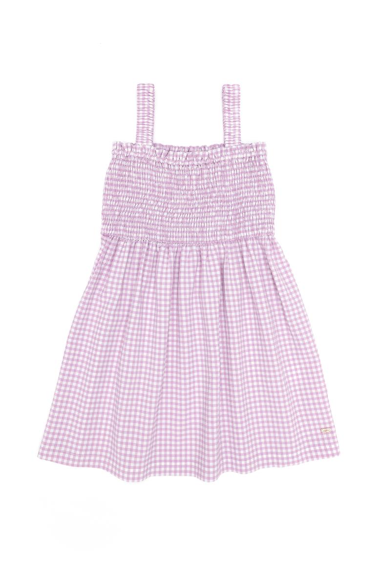 Kız Çocuk Manolya Askılı Dokuma Elbise