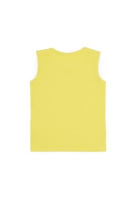 Çocuk Neon Sarı Bisiklet Yaka Kolsuz Tişört - 50263692030