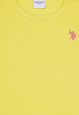 Çocuk Neon Sarı Bisiklet Yaka Kolsuz Tişört - 50263692030