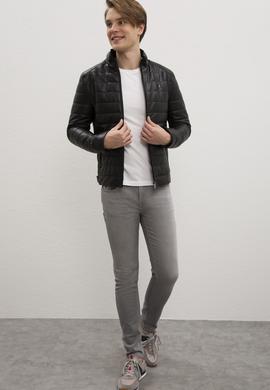 Erkek Siyah Deri Ceket - 50224893011