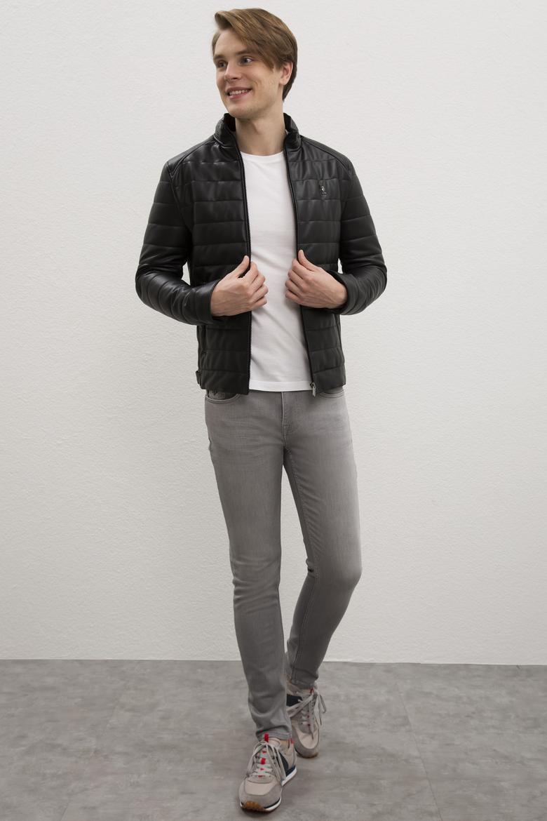 Erkek Siyah Deri Ceket - 50224893011