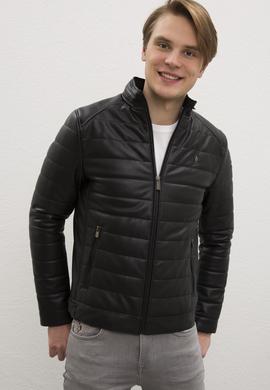 Erkek Siyah Deri Ceket - 50224893011