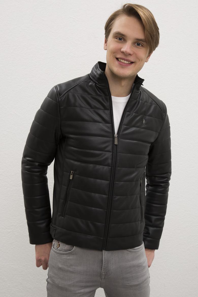 Erkek Siyah Deri Ceket