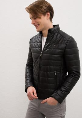 Erkek Siyah Deri Ceket - 50224893011