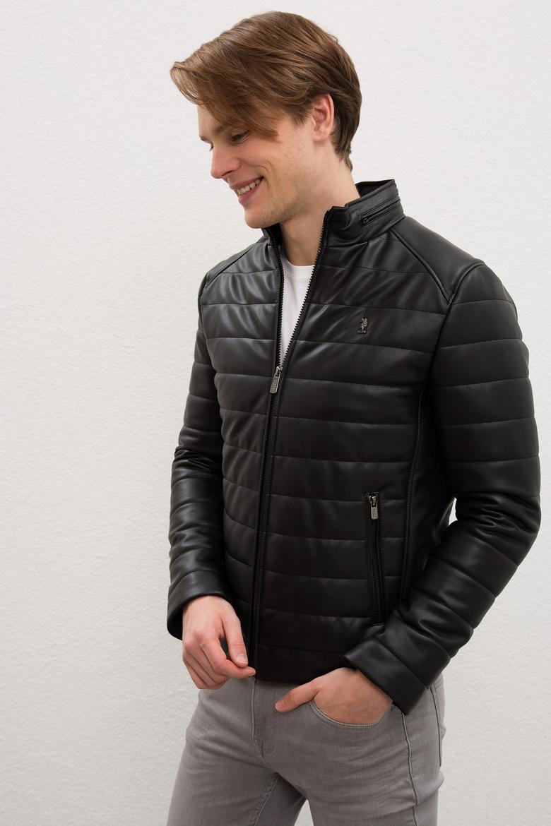 Erkek Siyah Deri Ceket - 50224893011