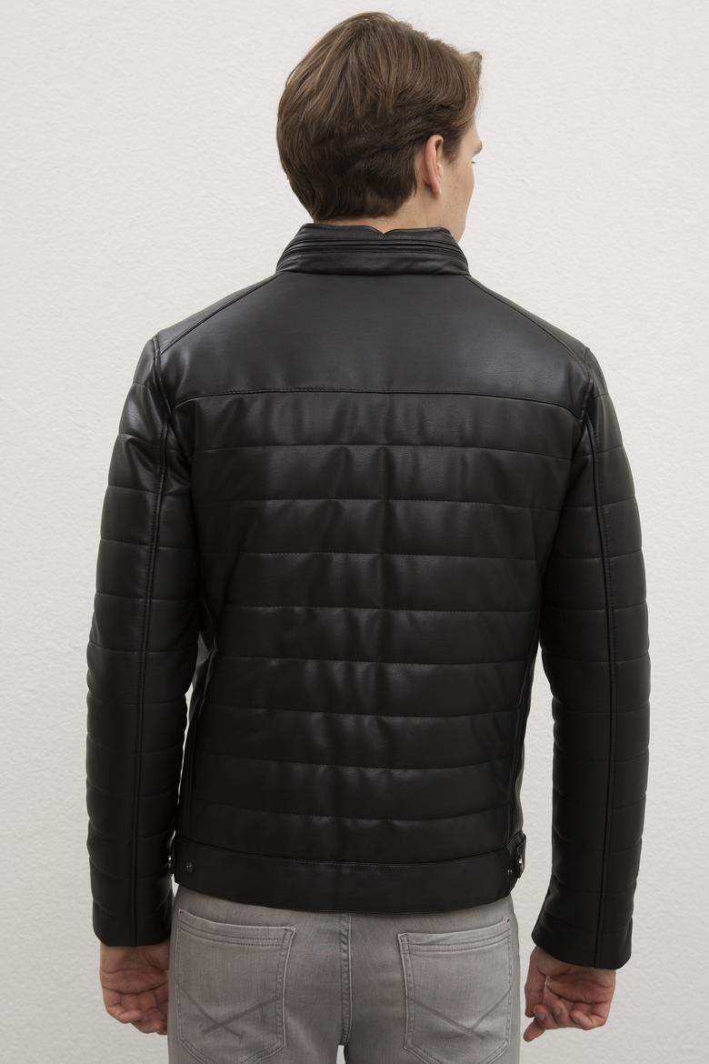 Erkek Siyah Deri Ceket - 50224893011