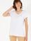 Kadın Beyaz V Yaka Basic Tişört