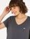 Kadın Antrasit V Yaka Basic Tişört