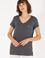 Kadın Antrasit V Yaka Basic Tişört