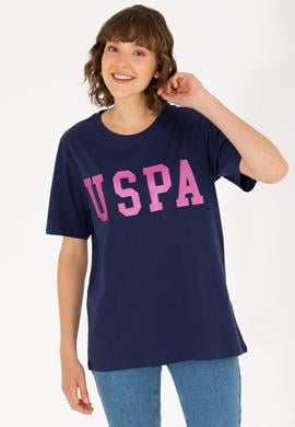 Kadın Lacivert Bisiklet Yaka Basic Tişört - 50262658005