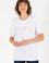 Kadın Beyaz Bisiklet Yaka Basic Tişört
