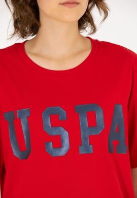 Kadın Kırmızı Bisiklet Yaka Basic Tişört - 50262658147