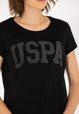 Kadın Siyah Bisiklet Yaka Basic Tişört - 50262670088