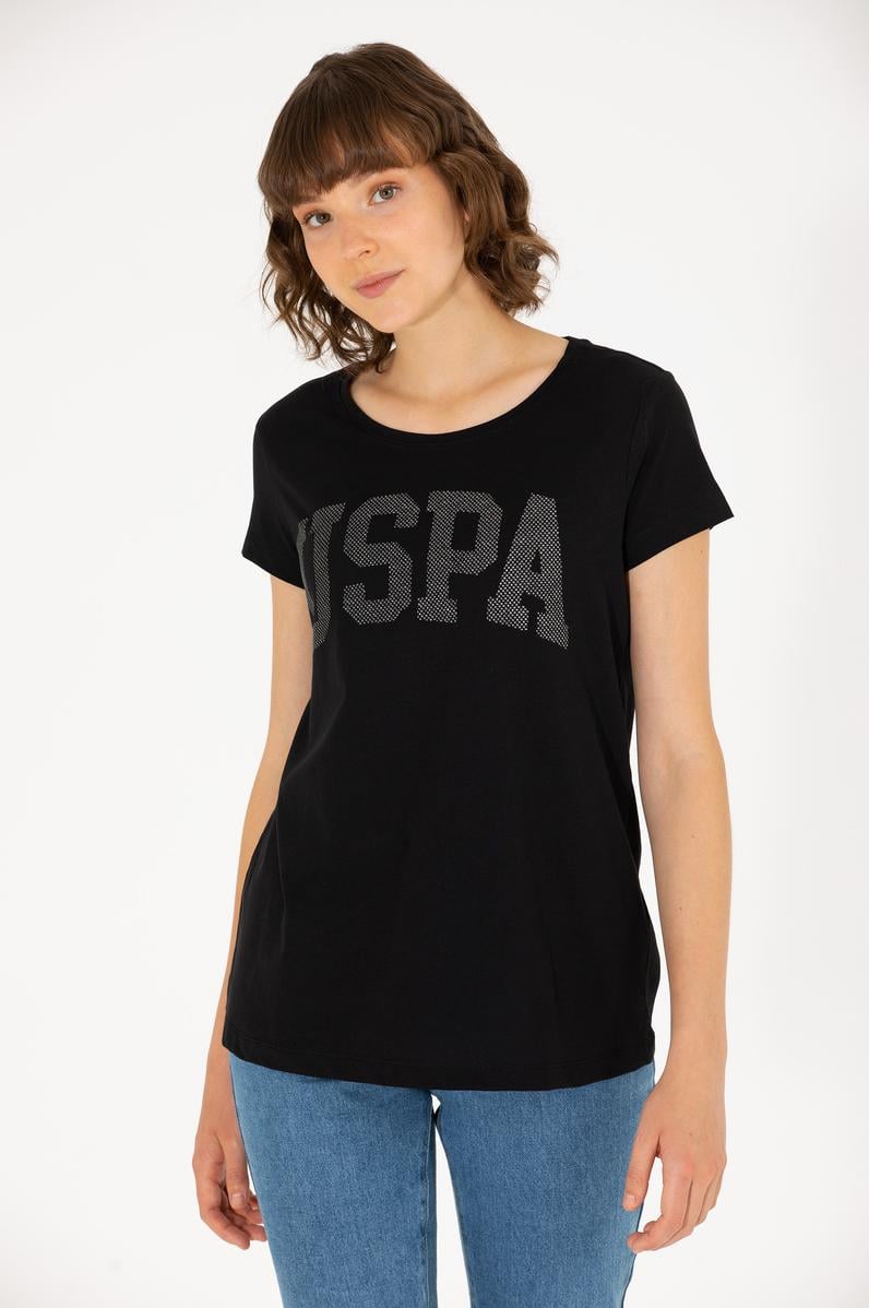 Kadın Siyah Bisiklet Yaka Basic Tişört