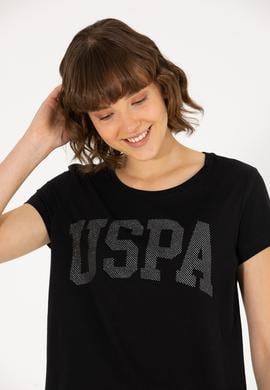 Kadın Siyah Bisiklet Yaka Basic Tişört - 50262670088