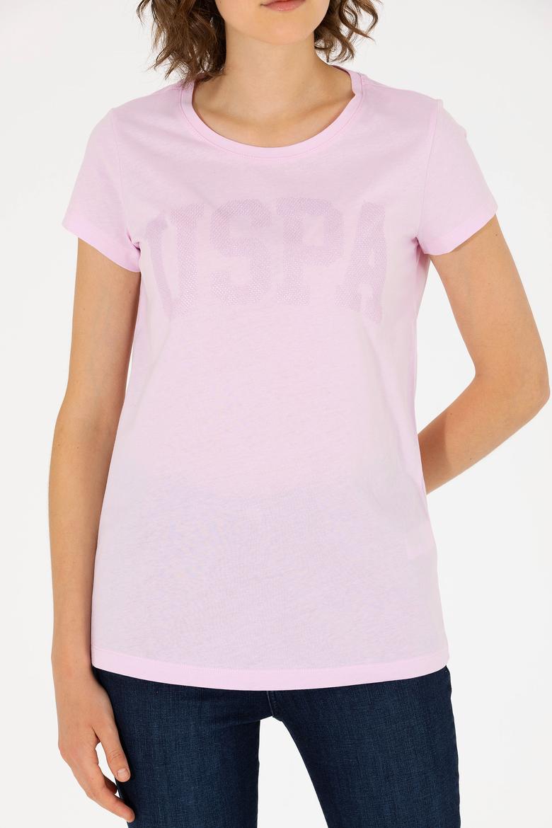 Kadın Manolya Bisiklet Yaka Basic Tişört - 50262670123