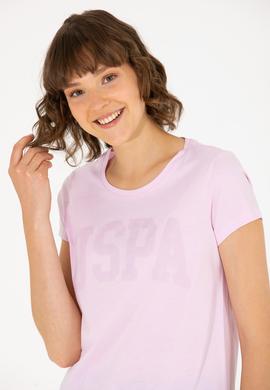 Kadın Manolya Bisiklet Yaka Basic Tişört - 50262670123