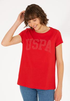 Kadın Kırmızı Bisiklet Yaka Basic Tişört - 50262670176