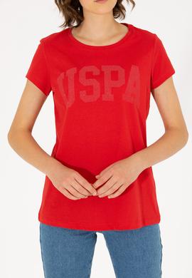 Kadın Kırmızı Bisiklet Yaka Basic Tişört - 50262670176