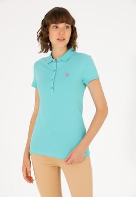 Kadın Mint Basic Polo Yaka Tişört - 50262675023
