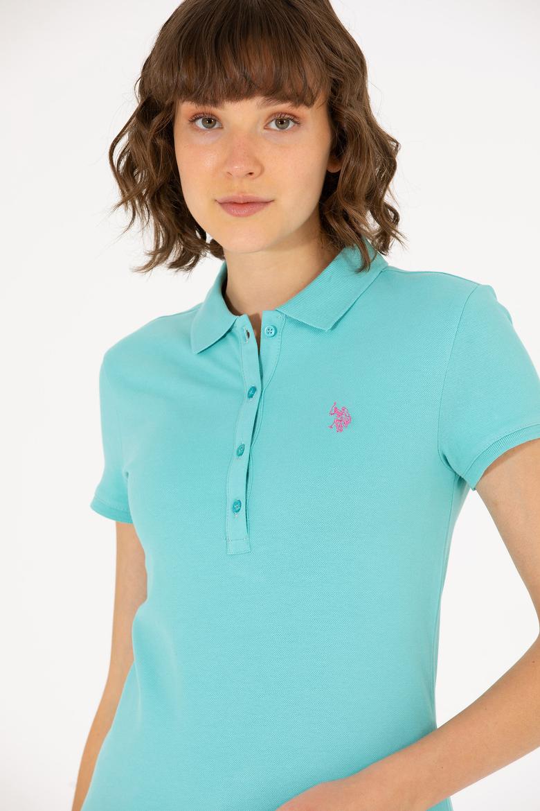 Kadın Mint Basic Polo Yaka Tişört - 50262675023